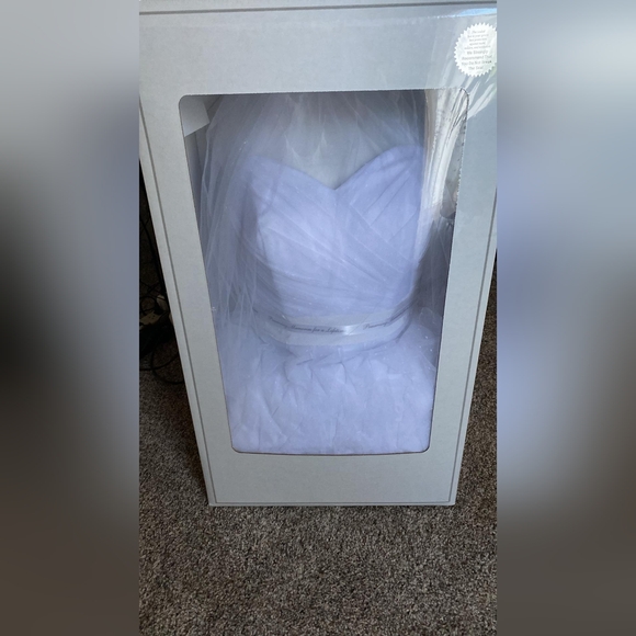 White Wedding Dress and Veil - Picture 2 of 6